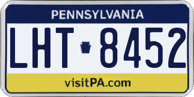 PA license plate LHT8452
