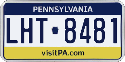 PA license plate LHT8481