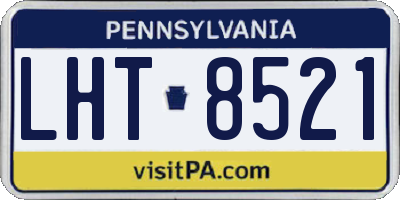 PA license plate LHT8521