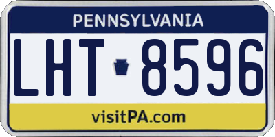 PA license plate LHT8596