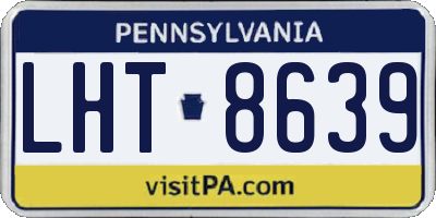 PA license plate LHT8639