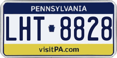 PA license plate LHT8828