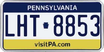 PA license plate LHT8853