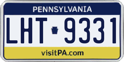 PA license plate LHT9331