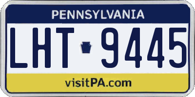 PA license plate LHT9445