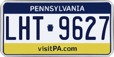 PA license plate LHT9627