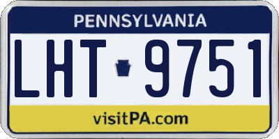 PA license plate LHT9751
