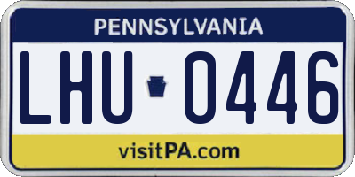 PA license plate LHU0446