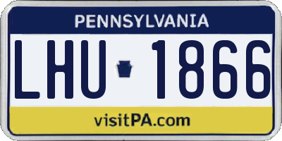 PA license plate LHU1866
