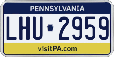 PA license plate LHU2959
