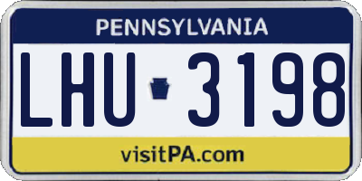 PA license plate LHU3198