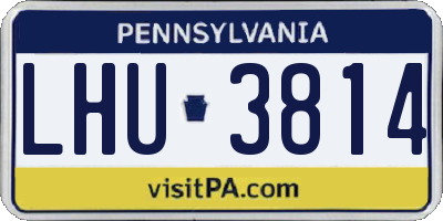 PA license plate LHU3814