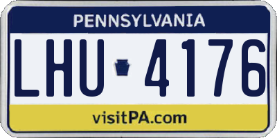 PA license plate LHU4176