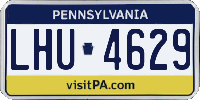 PA license plate LHU4629