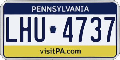PA license plate LHU4737