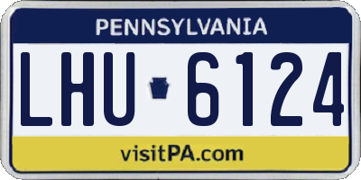PA license plate LHU6124