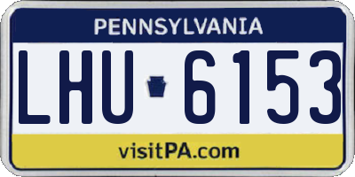 PA license plate LHU6153