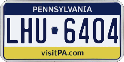 PA license plate LHU6404
