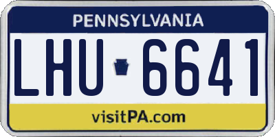 PA license plate LHU6641