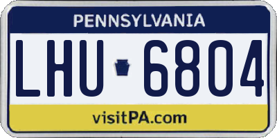 PA license plate LHU6804