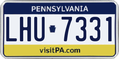 PA license plate LHU7331