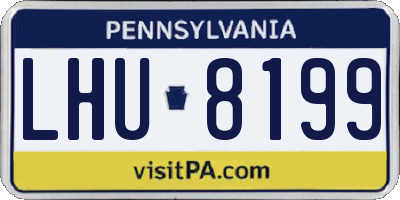 PA license plate LHU8199