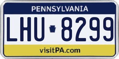 PA license plate LHU8299