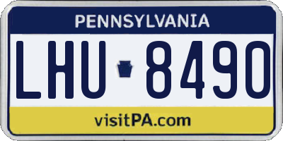 PA license plate LHU8490