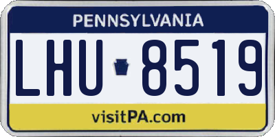 PA license plate LHU8519