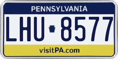 PA license plate LHU8577