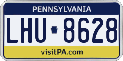 PA license plate LHU8628