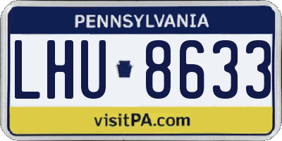 PA license plate LHU8633