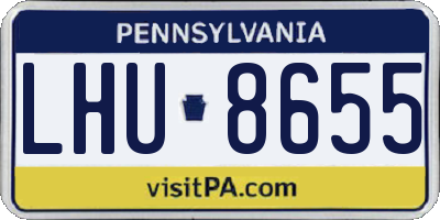 PA license plate LHU8655