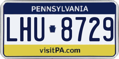 PA license plate LHU8729