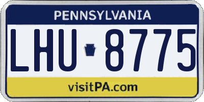 PA license plate LHU8775