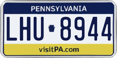 PA license plate LHU8944