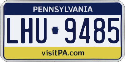 PA license plate LHU9485