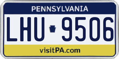 PA license plate LHU9506