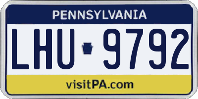 PA license plate LHU9792