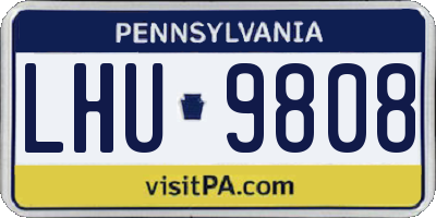 PA license plate LHU9808