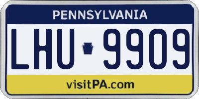PA license plate LHU9909