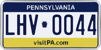 PA license plate LHV0044