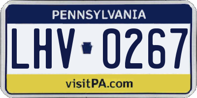 PA license plate LHV0267