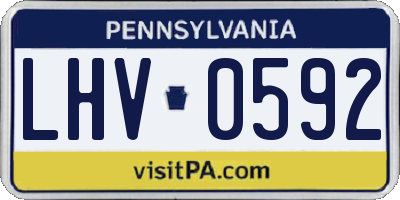 PA license plate LHV0592