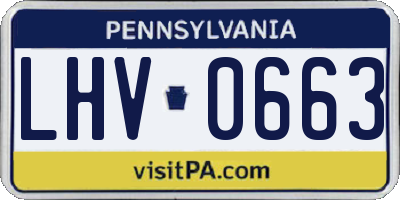 PA license plate LHV0663