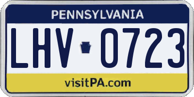 PA license plate LHV0723