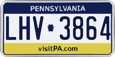 PA license plate LHV3864