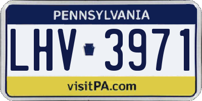 PA license plate LHV3971