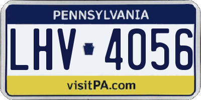 PA license plate LHV4056