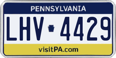 PA license plate LHV4429